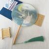 New Style Ancient-Style Semi-Transparent Round Fan for Dance, Hanfu Traditional Round Fan, Retro Classical Dance Chinese-Style Fan