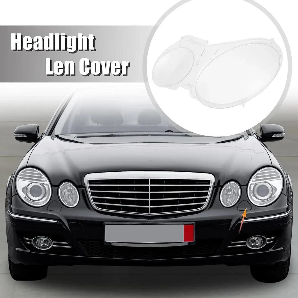 btxrjg1 Front Headlight Lens Cover Transparent Lampshade For Mercedes Benz E Class W211 E240 E200 E350 E280 E300 2002-2008