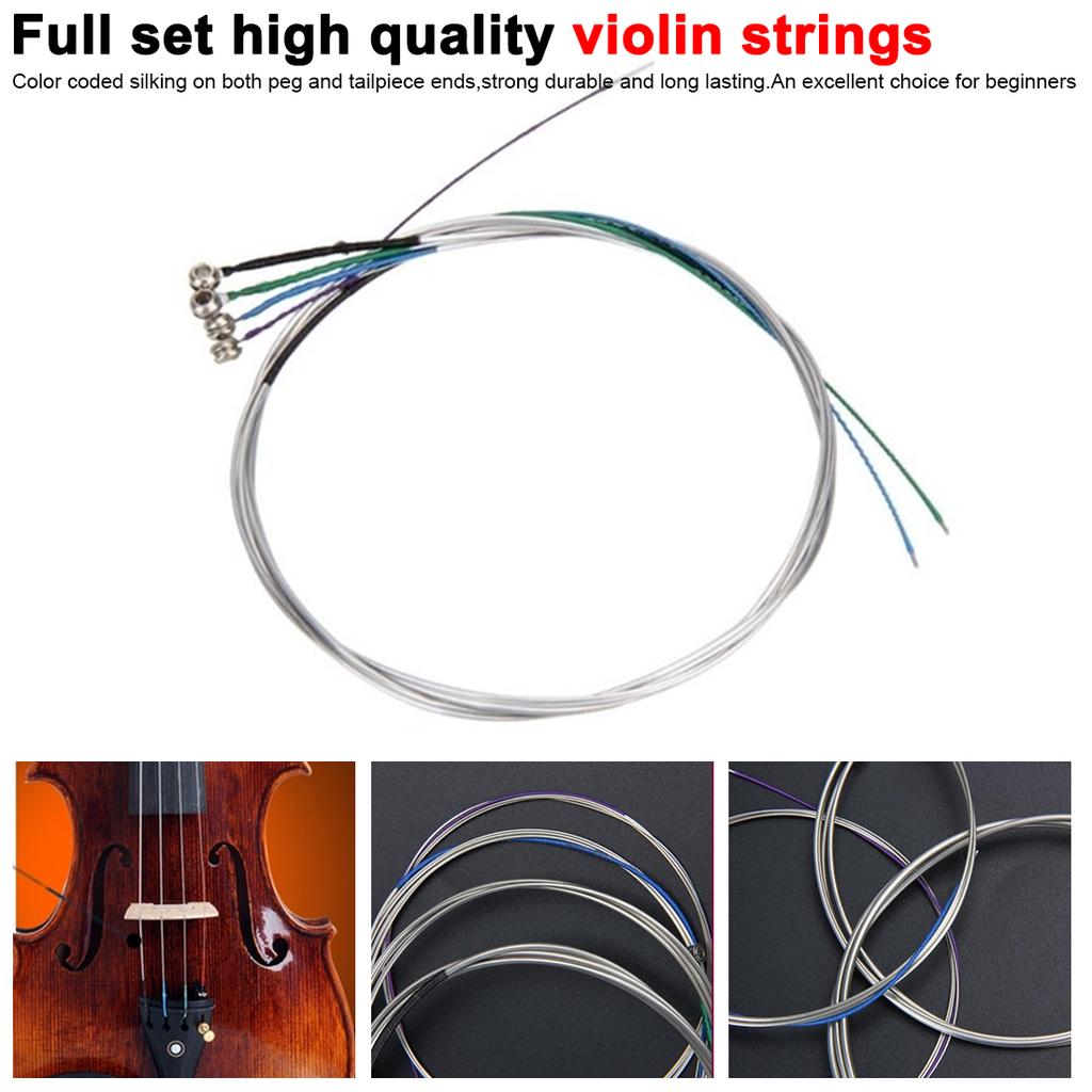 thumbnail image 2 of Violin String S Full Set With Extra E String - Synthetic Core G D A & Steel E For 4/4 Violin 4/4 Violin String Set 2 of 9