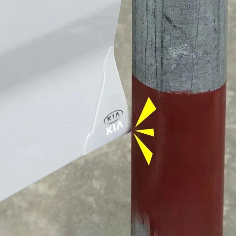 4Pcs Car Door Bumper Sticker Dash-proof Buffer Adhesive For KIA EV6 Sorento Niro Stinger Ceed Carnival K5 K9 Soul Carens VQ Cade