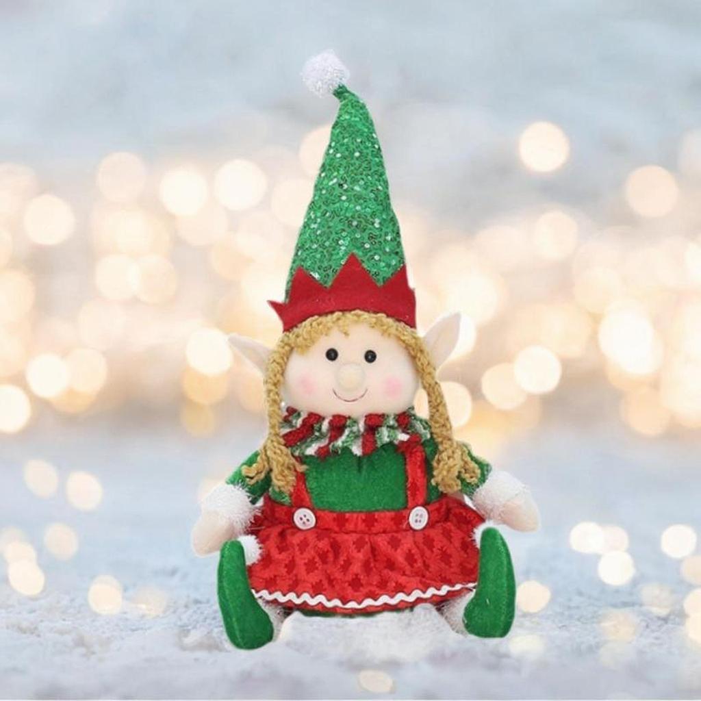 Christmas Elf Doll Display Christmas Desk Ornament for Table Holidays Office