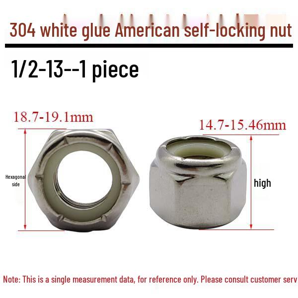 Imperial 304 Stainless Steel Nylon Lock Nut 1/4-20, 10#-24, 3/8-16