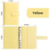 A6 Binder Cover Faux Leather Planner Organizer Notebook Refillable Ring Binder with Card Slots and Snap Closure for Personal Use