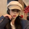 Classic Wool Beret Hat With Short Brim For Winter Fashion And Casual Wear
