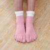 Women Winter Warm Coral Fleece Five Toe Towel Socks Non Slip Cozy Home Floor Sleep Wear Soft Comfortable Essential