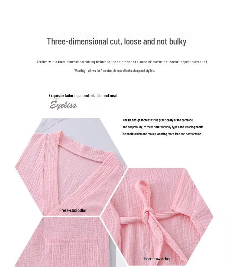 Unisex Quick-Dry Pure Cotton Gauze Bath Towel & Wearable Bathrobe