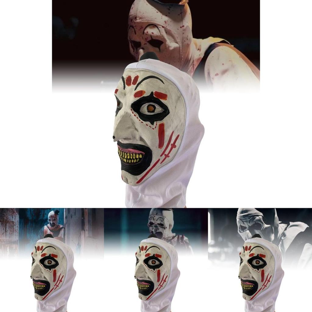 2024 New Clown Mask Headpiece Scary Latex Costume For Halloween And Party Fun