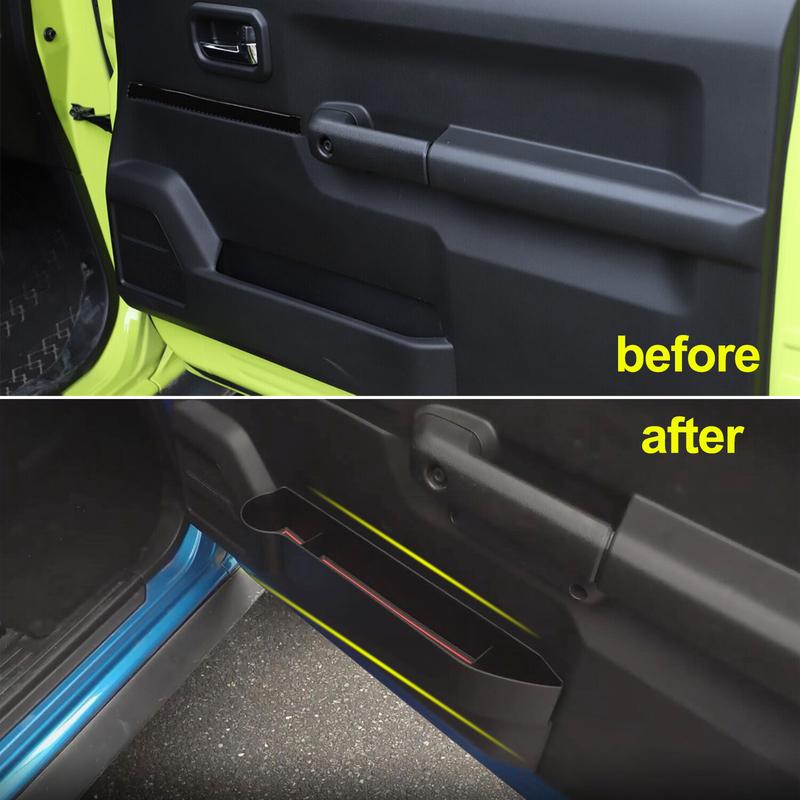 OEMASSIVE Side Door Storage Box Tray Organizer Phone Cup Drink Holder Car Accessories For Suzuki Jimny JB64 JB74W