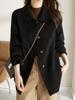 Korean Style High-End Autumn Winter New Maxi Fit Slim Stand Collar Doll Collar Wool Coat for Women
