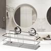 Stainless Steel Storage Bracket Suction Cup Deep Bath Wall Shelf Shampoo Shower Gel Bathroom Holder Bedroom Organizer Mini Shelf