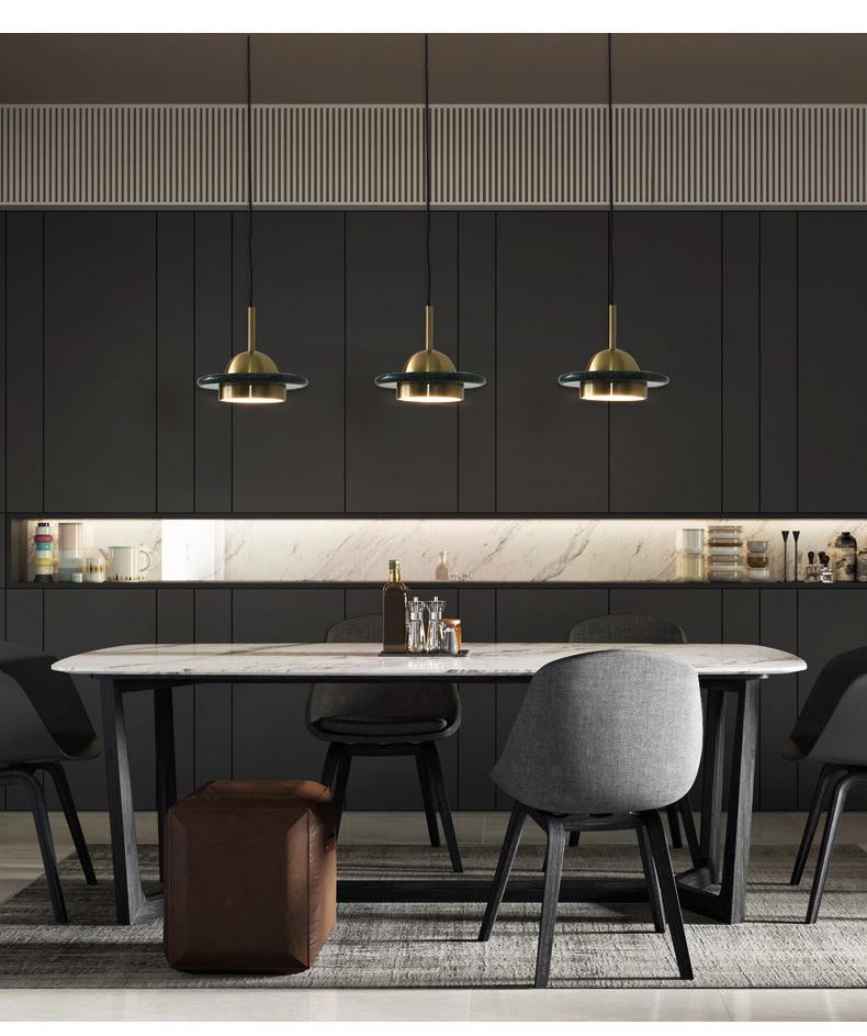 Nordische minimalistische Kupfer-Marmor-Pendelleuchte für Schlafzimmer, Café, Restaurant oder Bar