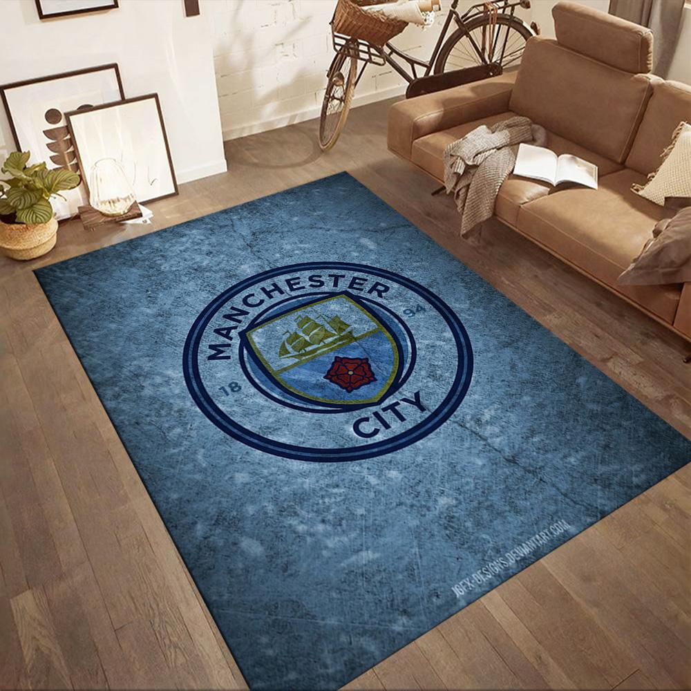 Manchester City Floor Rug Office Rug Suitable For Hallway Decorate Room Kitchen Foyer Antislip Carpet Anime Office Decor
