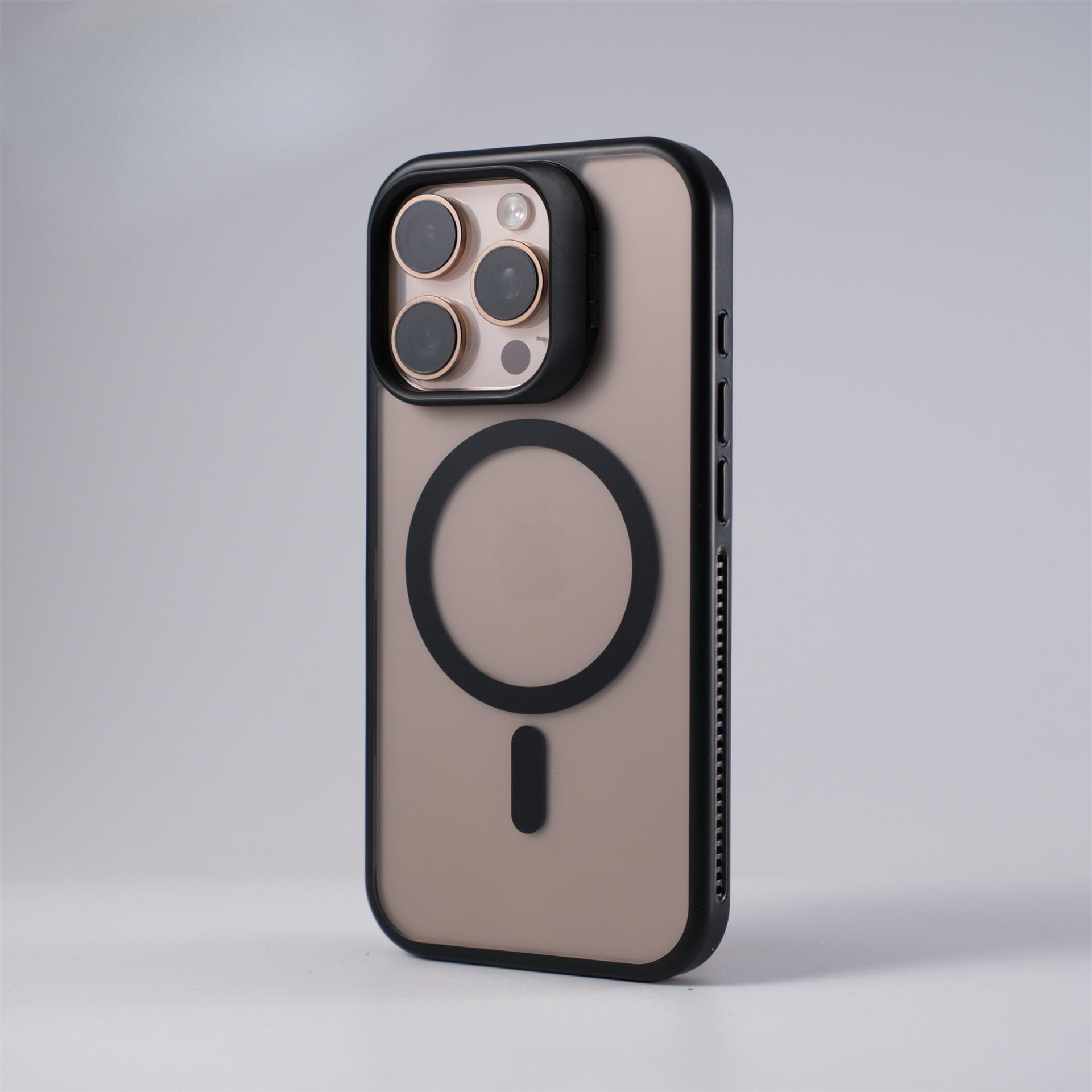 

Applicable To IPhone16promax Skin sensing Heat Dissipation Magnetic Phone Case Apple 15 Lens Bracket Protection Case iPhone 12 PROMAX