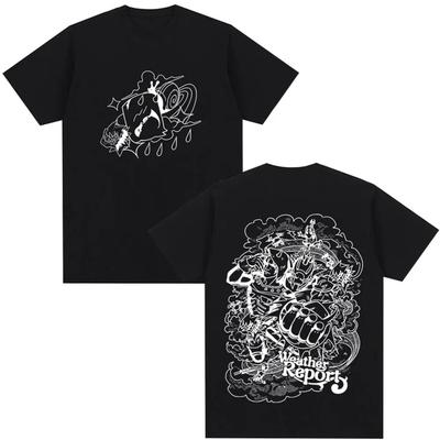 Anime Jojo Bizarre Adventure Weather Report T Shirts Men's Women Casual Cotton Short Sleeves Oversized New T-shirts Streetwear