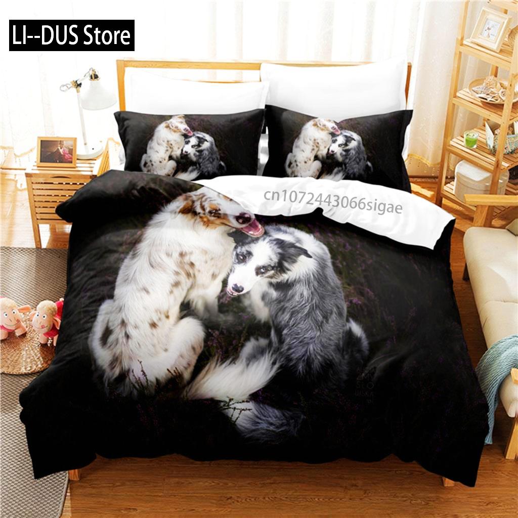 

Comforter Lovely Dog Bedding Set 3D Bedding Digital Printing Queen Size Bedding Set Fashion Design Comforter (quilt)-EU Single(135*200cm)3pcs