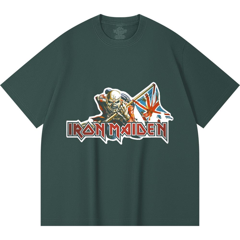 230 Gsm 100% Cotton Heavy Metal T-Shirt  Rock Band Popular Music Print Unisex Heavy Cotton T Shirt