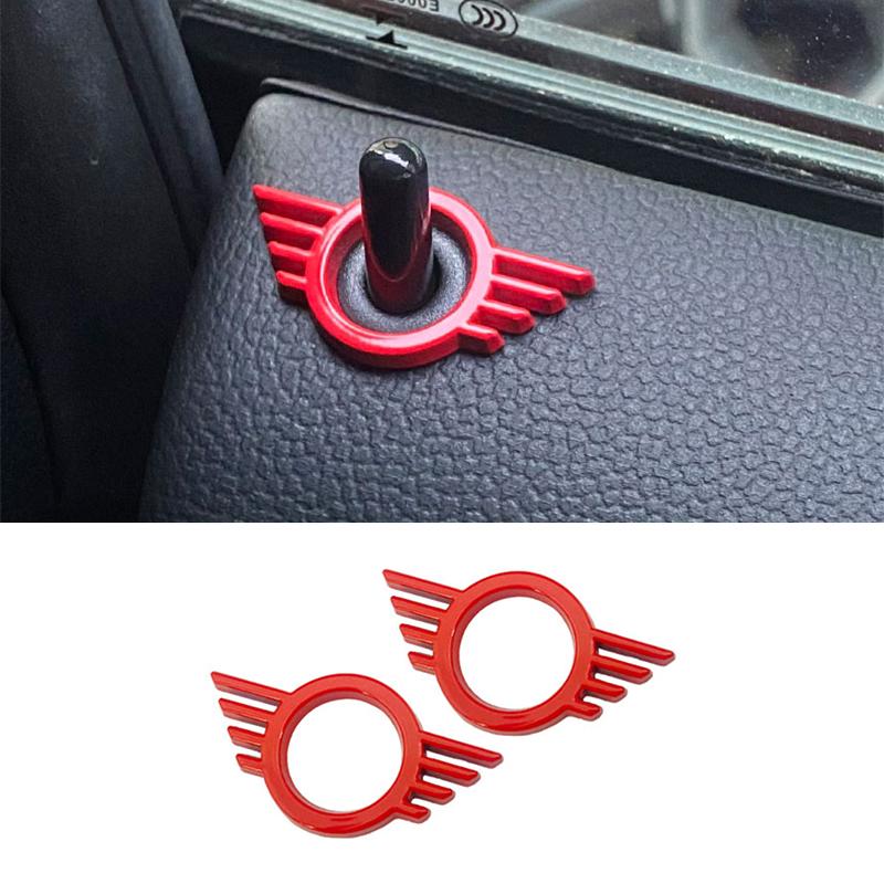 For MINI ONE Cooper S JCW R55 R56 R61 F54 F55 F56 F57 F60 Countryman Car Door Button Decoration Sticker Modification Accessories