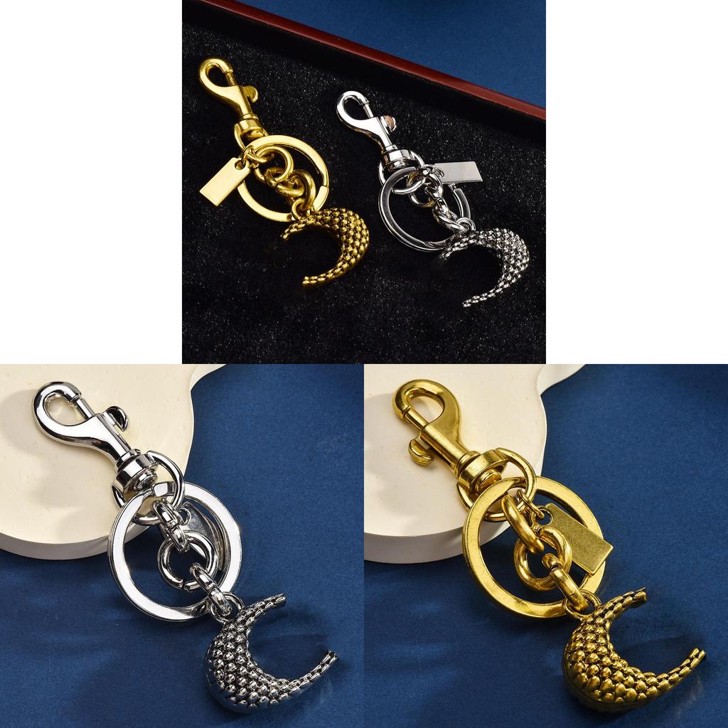 Metal Snake Pattern Keychain With Letters For Fashionable Bag Accessories