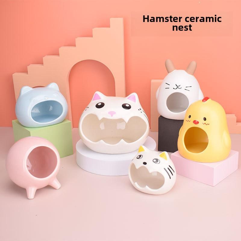 Chladivý keramický úkryt pro křečka: Letní přístřešek a herní domek