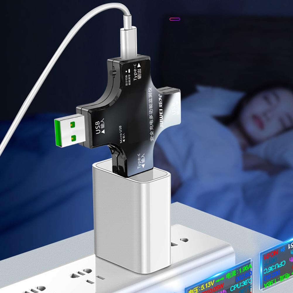 Type-C USB Tester Color Digital Display Voltage Current Meter Ammeter Detector Charger Indicator Voltage USB Current Tester