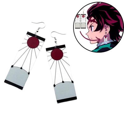 Mode Anime Demon Slayer Kimetsu No Yaiba Geisterklinge Ohrringe Acryl Hängeohrringe Für Damen Herren Schmuck Zubehör Geschenk