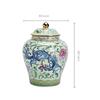 Vintage Ceramic Tea Canister Home Moisture-proof Storage for Candy Nuts and Coffee Beans Desktop Blue and White Porcelain Vase