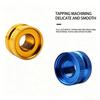 Bicycle Presta Valve Nut Compatible with Tubeless Tire Valves Aluminum Alloy Construction Durable Design for Secure Wheel Attachment