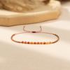 Bohemian colored rice bead bracelet women's ins wind niche faceted stone adjustable hand rope jewelry tide