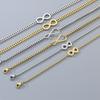 Minimalist Infinity Charm Bracelet for Women Men Polished Stainless Steel Zircon Jewelry Ideal for Gifts & Daily Wear Gold Color