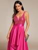Ever-Pretty Women's V-Neck A-line High-Low Hem Backless Sparkly Prom Dress Plus Size Evening Dresses