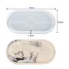Silicone Gypsum Storage Tray Molds Oval Shape Jewelry Display Dish Concrete Cement Mold Handmade Resin Coaster Making Mould Tool