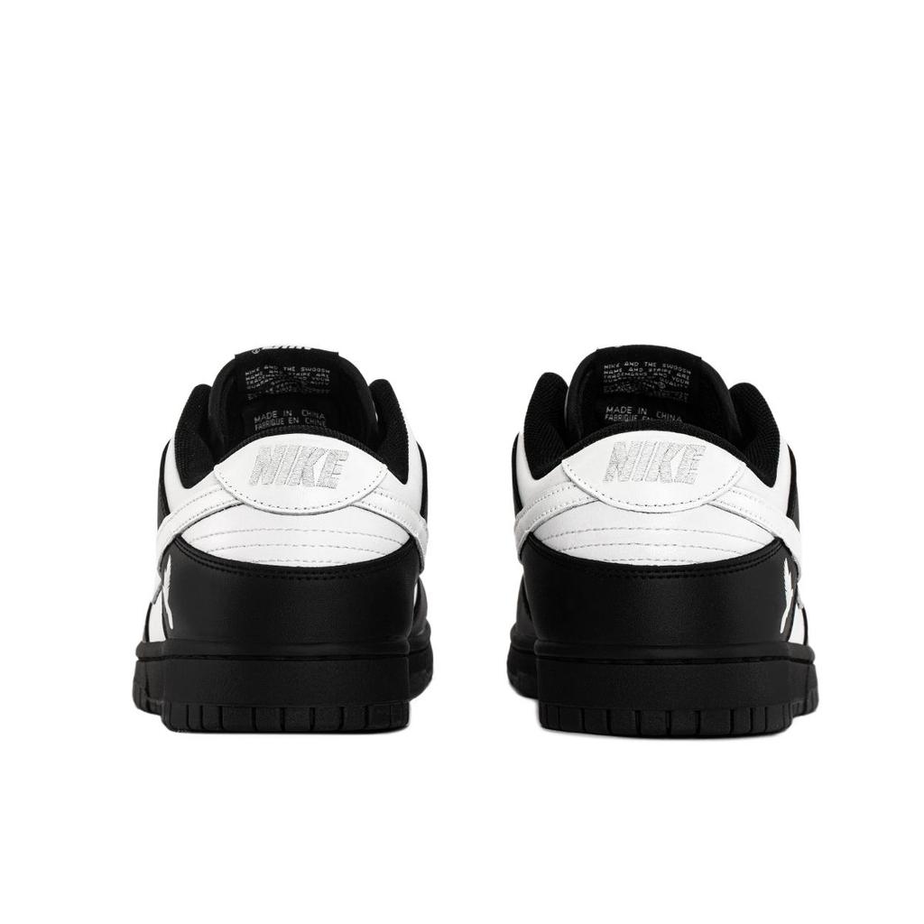 Nike Dunk NikeDKL Leather Slip Resistant Abrasion Resistant Low top Skateboard Shoes Unisex Black White HF5441-100(Team1161-)