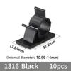 10Pcs Plastic Wire Clamp Holders Self-Adhesive Cable Tie Mounts  Electronics Cord Organization