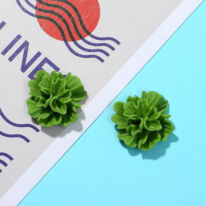 3D Pink White Flower Earrings for Women Imitation Pearl Acrylic Blooming Gardenia Stud Earrings Cute Jewelry Yellow Purple