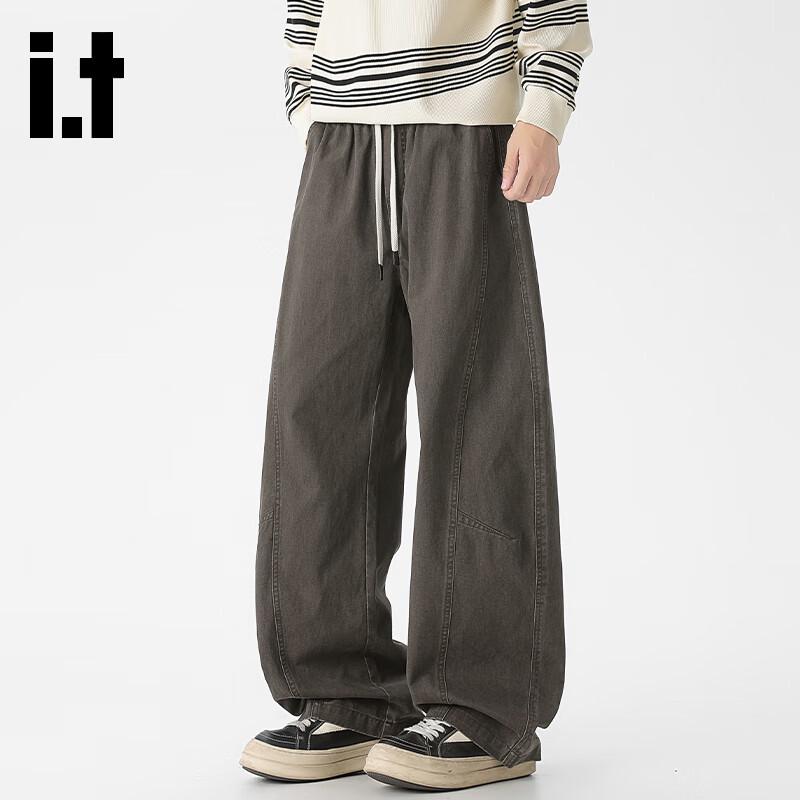 Izzue Men's Washed Distressed Straight Cargo Pants