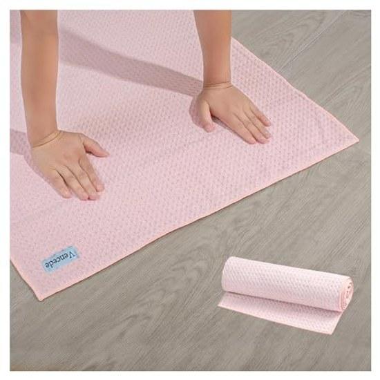Vencede yoga towel rug 14561cm anti-slip quick-drying antibacterial outdoor beach pink set 1.