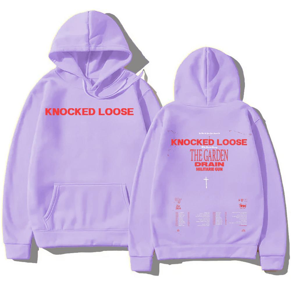 New Metal Music Hoodies Knocked Loose The Garden Drain Militarie Gun Tour Streetwear Fashion Long Sleeve High Street Pullovers