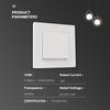 China New Model European Standard White / Black / Gold Flame Retardant PC Plate 1 Gang 1 Way 2 Way Modern Wall Light Switch
