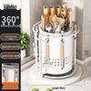 Danle Stainless Steel Rotating Kitchen Knife Holder