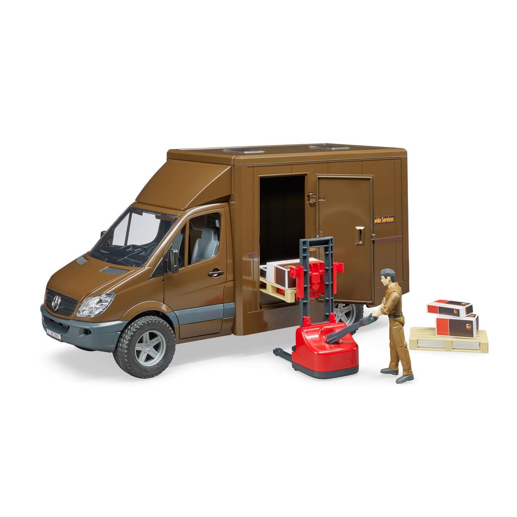 BRUDER MB UPS & Forklift (with Figure) BR02538