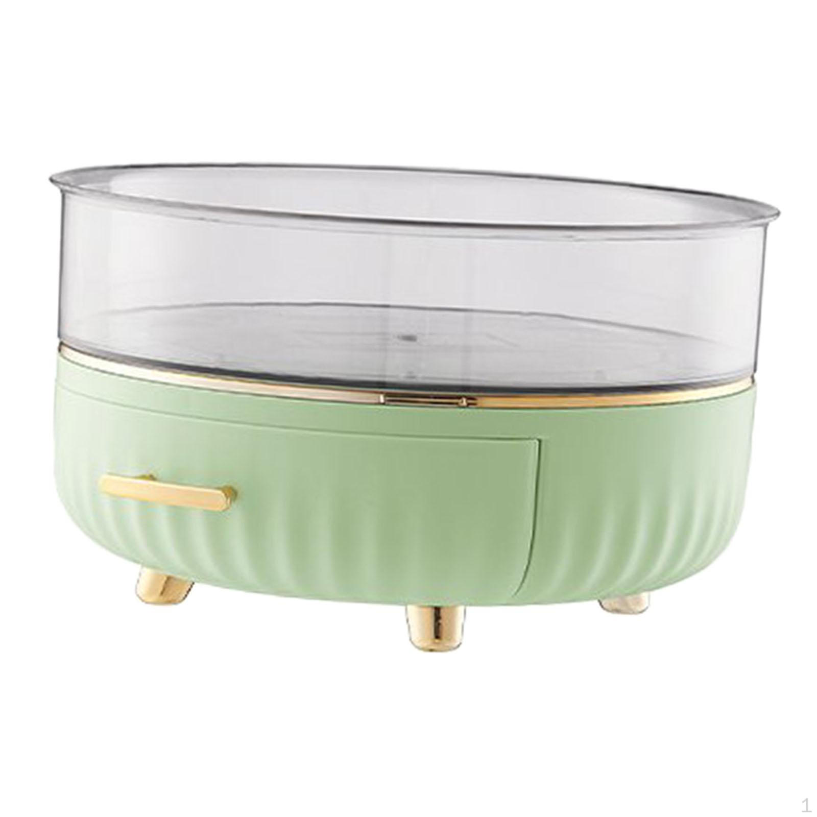 

Degree Rotating Makeup Organizer Holder Tray Nonslip for Closets Cabinets Jewelry зелёный