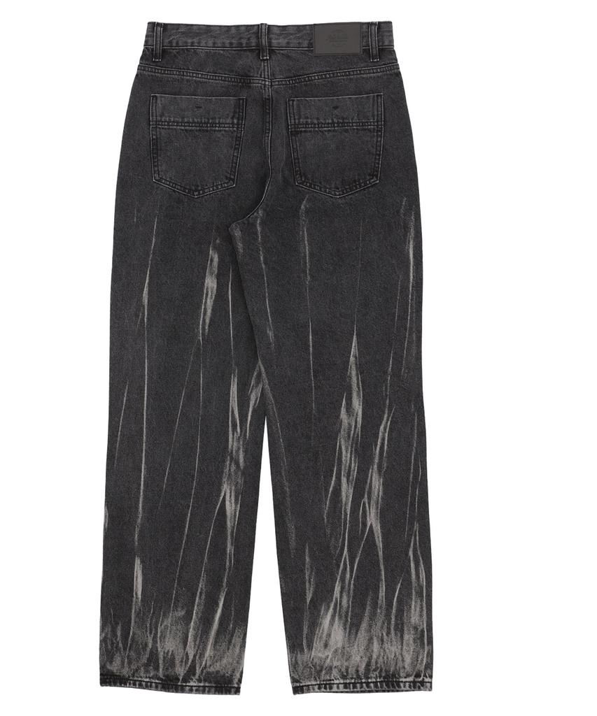 FIELDWORKER Siwa Two Tuck Wide Denim [Black]
