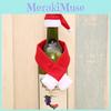 Elegant Christmas Wine Bottle Scarf And Hat Set Crafted From Soft Non Woven Fabric For Festive Cheer