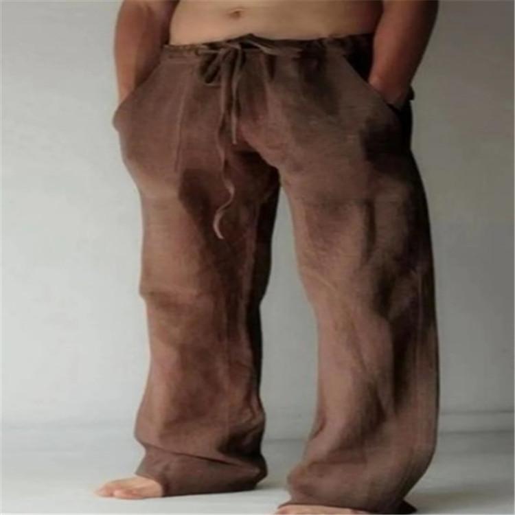 Herren Europäischer & Amerikanischer Neuer Stil Jugend Baumwolle Leinen Kordelzug Lockere Freizeit Hose: Trendy & Vielseitig