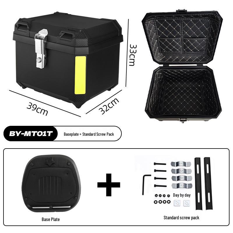 

Versatile Waterproof Motorcycle Tail Box - Large Capacity, Detachable Rear Trunk for Bikes