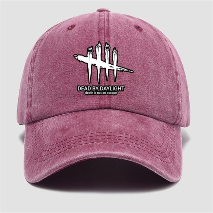Deads By Daylight Cosplay Baseball Cap Vintage Style Washed Soft Top Denim Hat Men Women Adjustable Sports Dad Hats