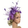 1pc Elegant Mesh Flower Fascinator Hat with Pink Floral Accents and Tulle Detail - Vintage-Inspired Hair Accessory for Parties, Tea Parties
