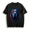 American Cool Bulldog Print Street Style Casual Sweatshirt Pure Cotton T-shirt