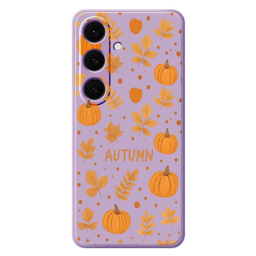 For Samsung Galaxy S24 FE Case Autumn Theme Pattern Printing Straight Edge TPU Phone Back Cover