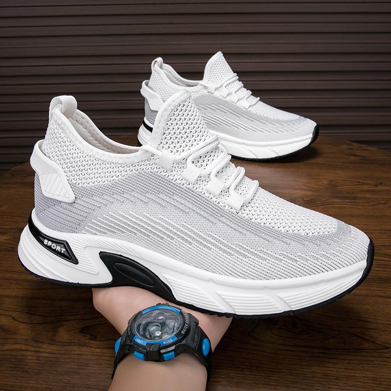 Men's Summer 6cm Height Increase Breathable Mesh Casual Sneakers Lightweight Comfortable Elevator Shoes Outdoor Lift Sports